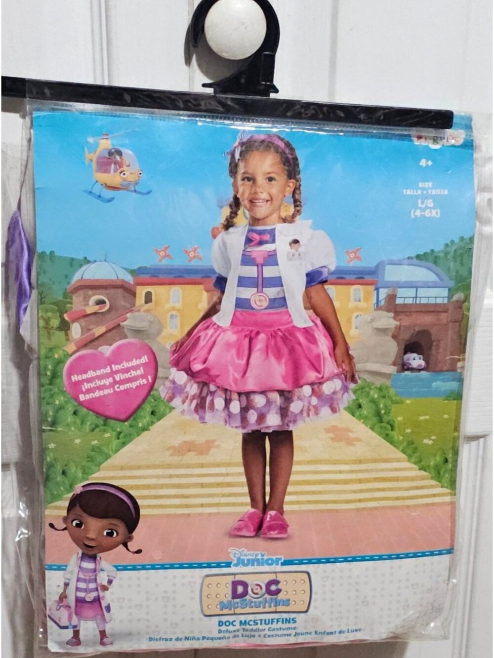 Doc McStuffins Deluxe Costume Girls 4-6X Tutu Dress Halloween Disney Disguise NE